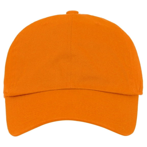Plain BASEBALL CAP Dad Hat Low Profile Solid Cotton Pigment Adjustable (7fc047_Orange)