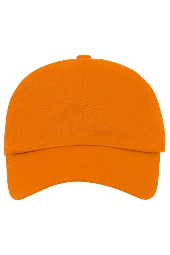 Plain BASEBALL CAP Dad Hat Low Profile Solid Cotton Pigment Adjustable (7fc047_Orange)