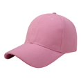 thumbnail image 1 of Plain Baseball Cap Adjustable Running and Outdoor Unisex Hat Pink One Size, 1 of 7