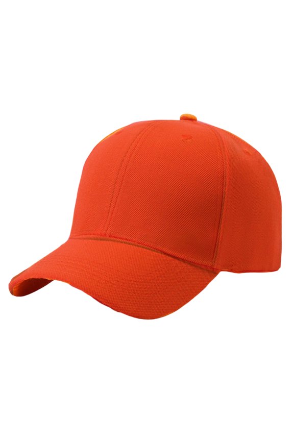 Plain Baseball Cap Adjustable Running and Outdoor Unisex Hat Saffron One Size