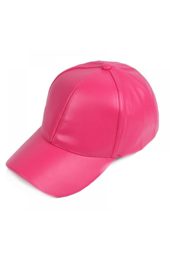 Plain Baseball Cap, Unisex Adjustable Structured PU Classic Baseball Cap Hat