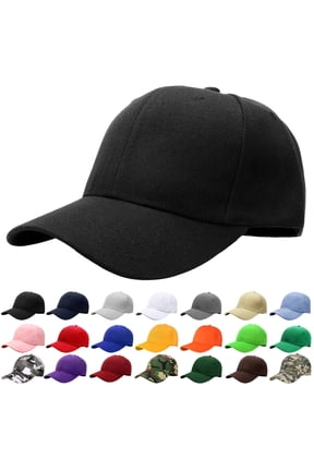 Plain Baseball Dad Cap Adjustable Size for Outdoor Activities Black