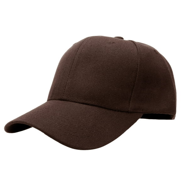 Plain Baseball Dad Cap Adjustable Size for Outdoor Activities Brown