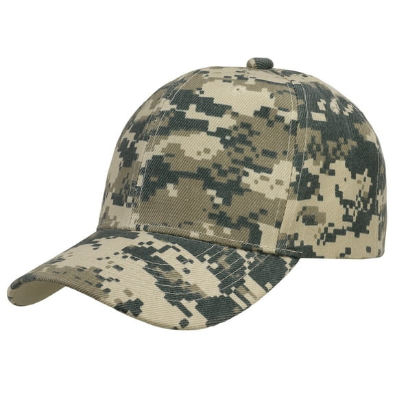 Plain Baseball Dad Cap Adjustable Size for Outdoor Activities Digital Camouflage