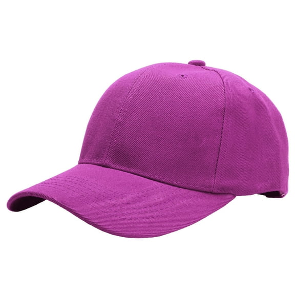 Plain Baseball Dad Cap Adjustable Size for Outdoor Activities Fuchsia