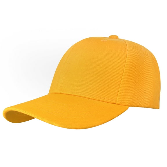 Plain Baseball Dad Cap Adjustable Size for Outdoor Activities Gold