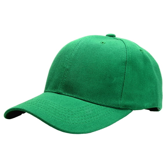 Plain Baseball Dad Cap Adjustable Size for Outdoor Activities Kelly Green