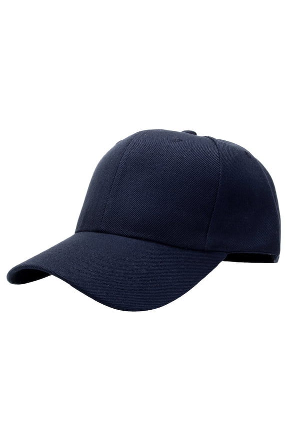 Plain Baseball Dad Cap Adjustable Size for Outdoor Activities Navy