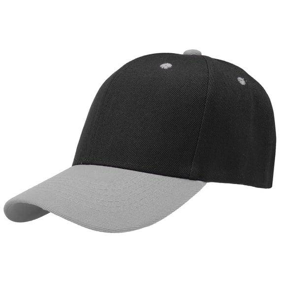 Plain Baseball Dad Cap Adjustable Size for Outdoor Activities Black/Grey