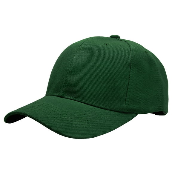 Plain Baseball Dad Cap Adjustable Size for Running Workouts and Outdoor Activities Hunter Green