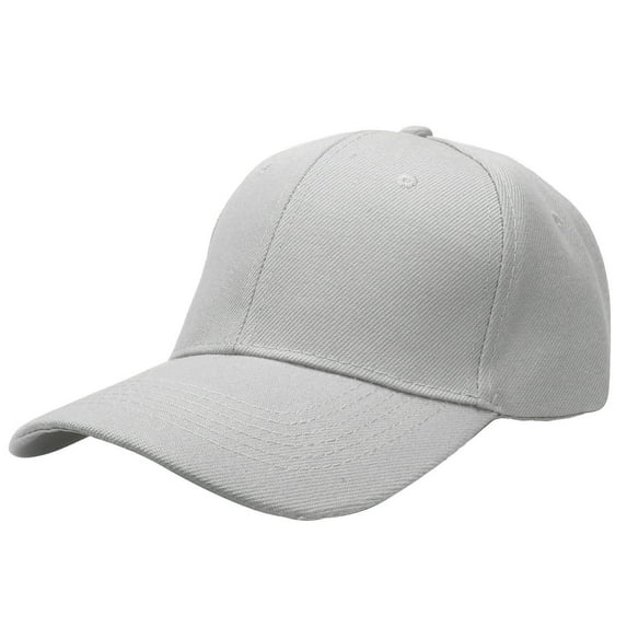 Plain Baseball Dad Cap Adjustable Size for Running Workouts and Outdoor Activities Light Grey