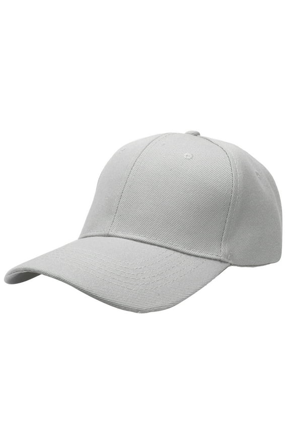 Plain Baseball Dad Cap Adjustable Size for Running Workouts and Outdoor Activities Light Grey
