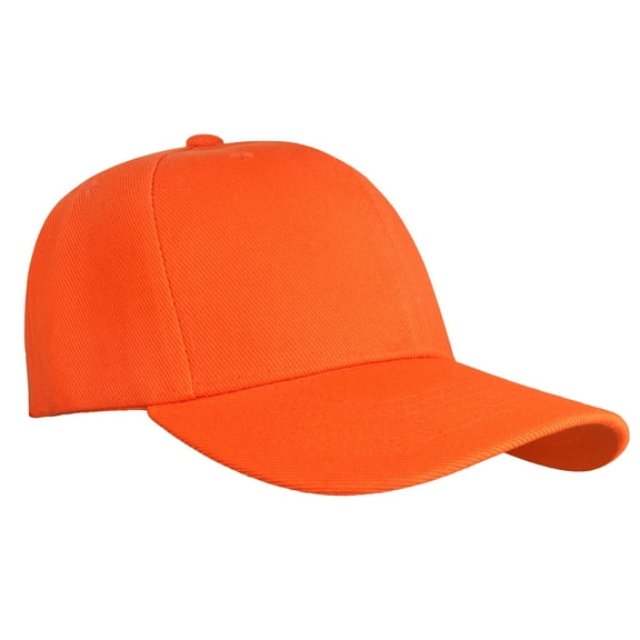 Falari Plain Blank Baseball Cap Adjustable Size for Outdoor Activities Orange