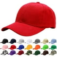 thumbnail image 1 of Plain Baseball Dad Cap Adjustable Size for Running Workouts and Outdoor Activities Red, 1 of 6