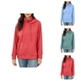 thumbnail image 1 of Plain Basic Hoodies for Women 2025 Fall Winter Long Sleeve Hooded Sweatshirt with Pockets Pullover Tops, 1 of 4