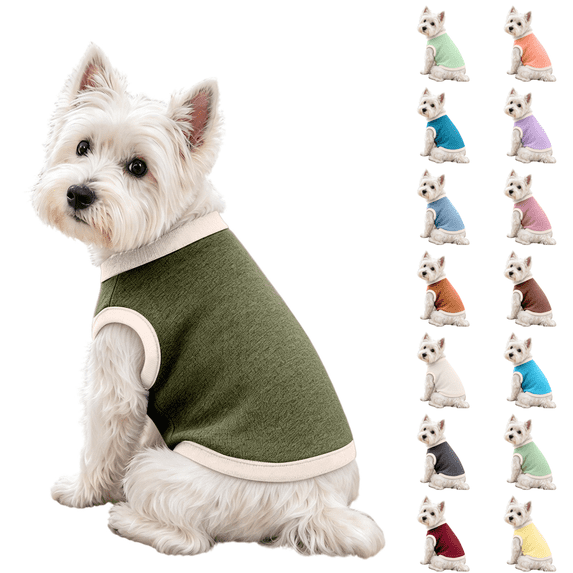 Plain Basic Knitted Dog Vest Soft Warm Sleeveless Pet Shirt Solid Color ...