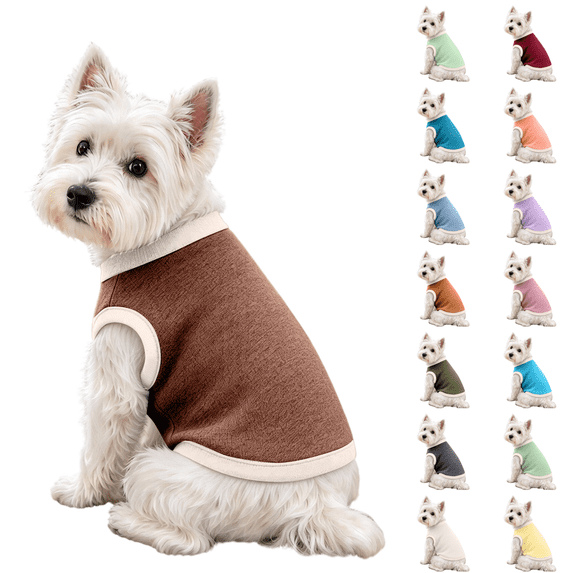 Plain Basic Knitted Dog Vest Soft Warm Sleeveless Pet Shirt Solid Color ...