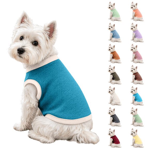 Plain Basic Knitted Dog Vest Soft Warm Sleeveless Pet Shirt Solid Color ...
