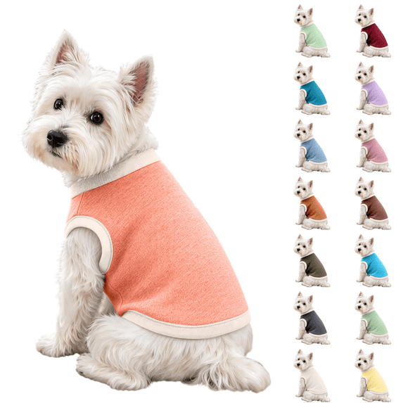 Plain Basic Knitted Dog Vest Soft Warm Sleeveless Pet Shirt Solid Color ...
