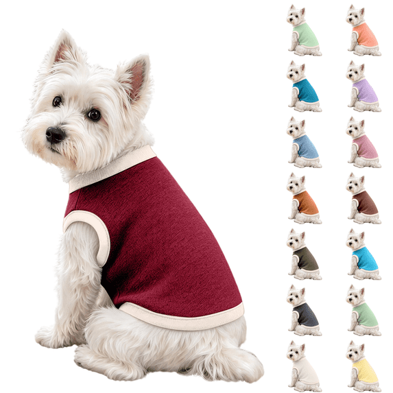 Plain Basic Knitted Dog Vest Soft Warm Sleeveless Pet Shirt Solid Color ...