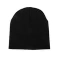 thumbnail image 1 of Plain Beanie (Multiple Colors) - Black, 1 of 11