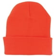 thumbnail image 1 of Plain Beanie (Multiple Colors) - Fluorescent Orange, 1 of 11