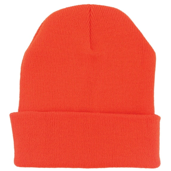 Plain Beanie (Multiple Colors) - Fluorescent Orange