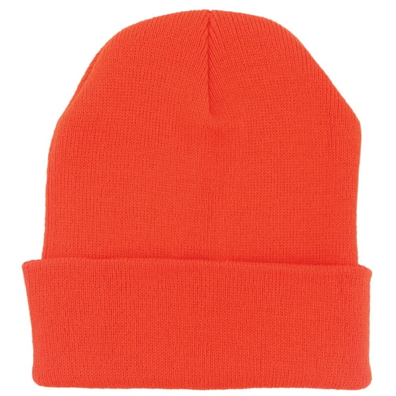 Plain Beanie (Multiple Colors) - Fluorescent Orange