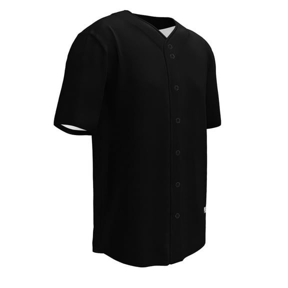 Plain Black baseball jersey (2XS)
