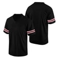 thumbnail image 1 of Plain Blank Football Jerseys For Women Unisex Athletic T-Shirts Practice Sports Uniforms Outfits Black 3XL, 1 of 5