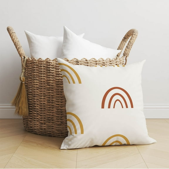 Plain Bows Gold Throw Pillow