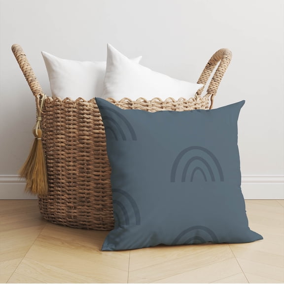 Plain Bows Match Blue Throw Pillow