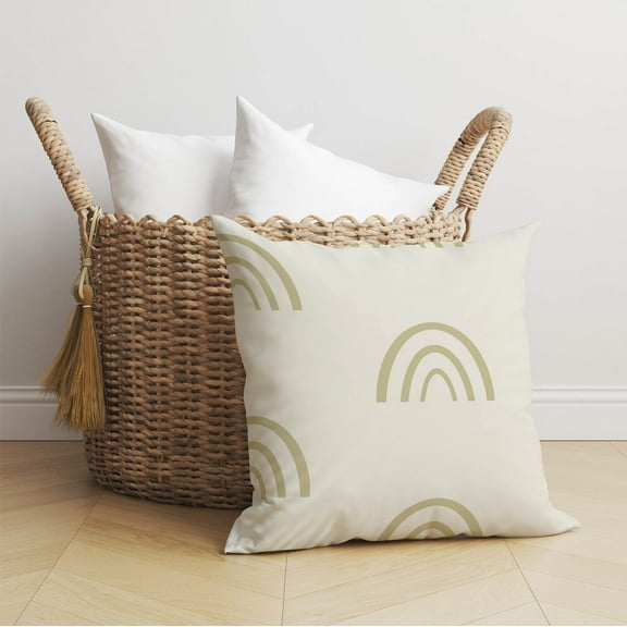Plain Bows Match Ivory Throw Pillow