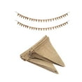 thumbnail image 1 of Plain Burlap Banner Flags DIY Burlap Pennant Banners for Birthday, Wedding, Graduation, Baby Shower; 30FT 30 PCs; by Mandala Crafts, 1 of 6
