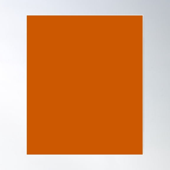 Plain Burnt Orange Poster Wall Art, Modern Wall Decor For Living Room Bedroom, 8x12 UNFRAMED