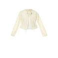 thumbnail image 1 of Plain Cardigan Sweater Long Sleeves Match Flowers Girls Dresses Winter Wedding Ivory 6 (fits size 5 6 to 6x), 1 of 3
