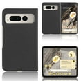 thumbnail image 1 of Plain Case for Google Pixel Fold, Premium Lychee Patterned PU Leather + Hard PC Shell Ultra Thin Slim Durable Protective Phone Cover for Google Pixel Fold,Black, 1 of 5