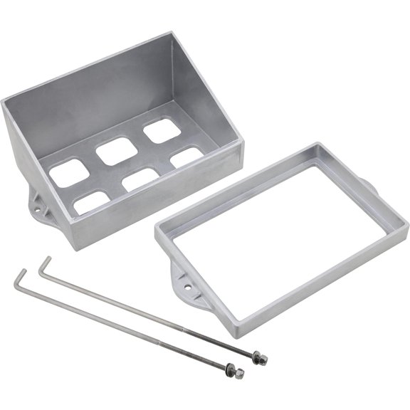 Plain Cast Aluminum Battery Box Mount Kit