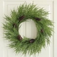 thumbnail image 1 of Plain Christmas Cedar Wreaths for Front Door 20-22 Inches, Real Touch Xmas Pine Winter Wreath for DIY Window Outdoor Outside, Artificial Holiday Farmhouse Wreath for Indoor Decor, 1 of 16