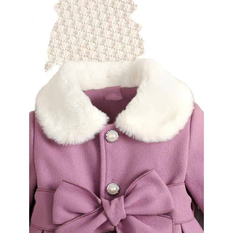 Plain Collar Other Long Sleeve Purple Baby Coats Baby s Walmart