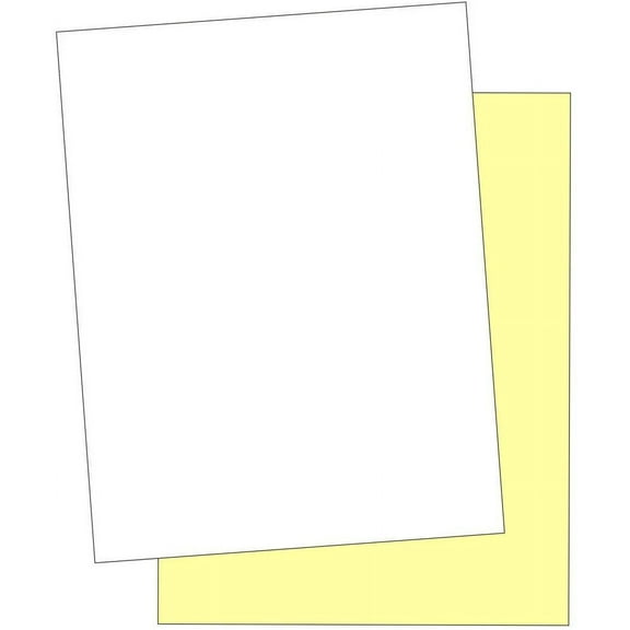 "Plain" Collated Color Paper Not Carbonless for Laser and Ink Jet Printers Pack of 500 Sheets 2 Part