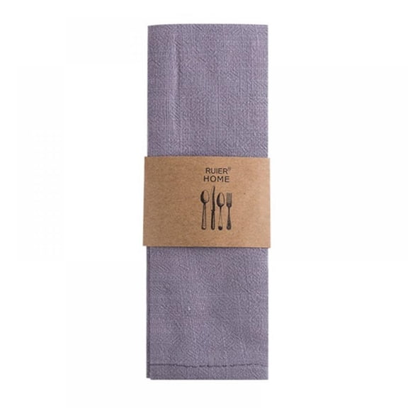 Plain Cotton Linen Napkin Tea Cloth Hotel Restaurant Placemat Tablecloth Woven Linen