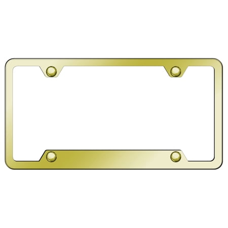 Plain Cut-Out License Plate Frame (Gold)