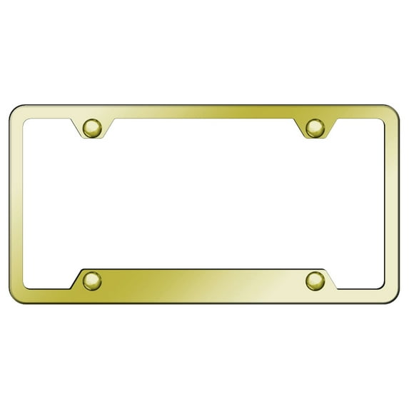Plain Cut-Out License Plate Frame (Gold)
