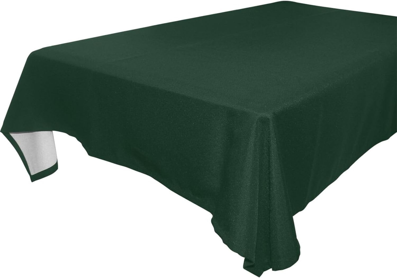 Plain Dark Green Bush Color Rectangle Tablecloth, Dust Proof Anti