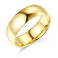 thumbnail image 1 of Plain Dome Wedding Band 14k Yellow Gold Ring Heavy Classic Polished Finish, 7 mm Size 5.5, 1 of 1