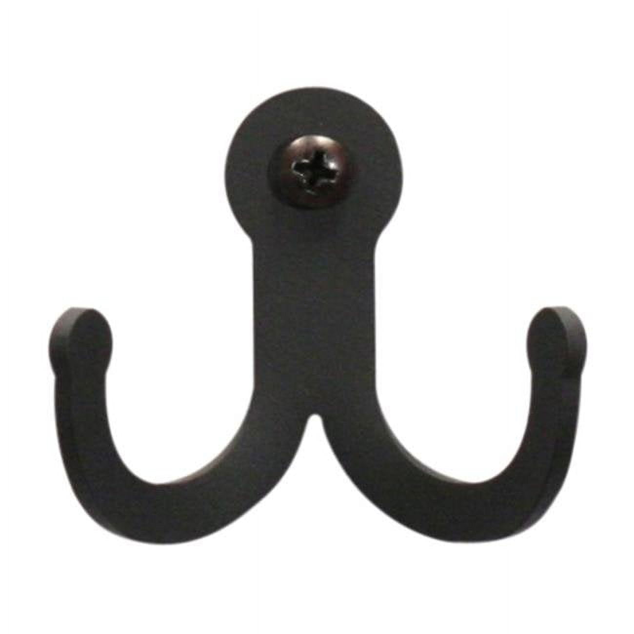 Black Wrought Iron Transitional Double Wall Hook