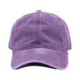 thumbnail image 1 of Plain Dyed Washed 100% Cotton Adjustable Baseball Cap Women & Men (LT Purple), 1 of 1