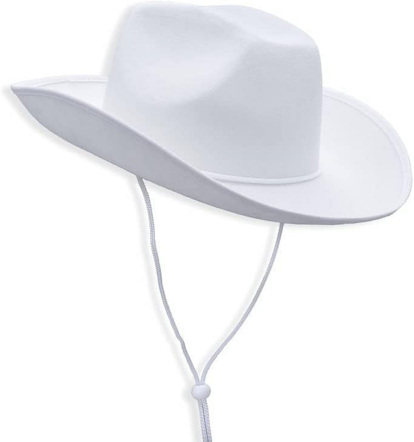 White Felt Cowboy Studded Hat Adult main image 1