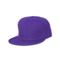 thumbnail image 1 of Plain Fitted Flat Bill Hat, Solid and Neon Colors , Purple  7 1/8, 1 of 1